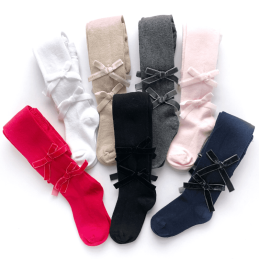 Rajstopy niemowlęce BASIC z kokardką