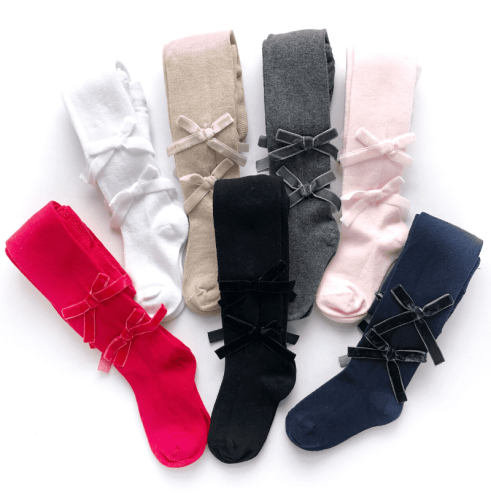 Rajstopy niemowlęce BASIC z kokardką