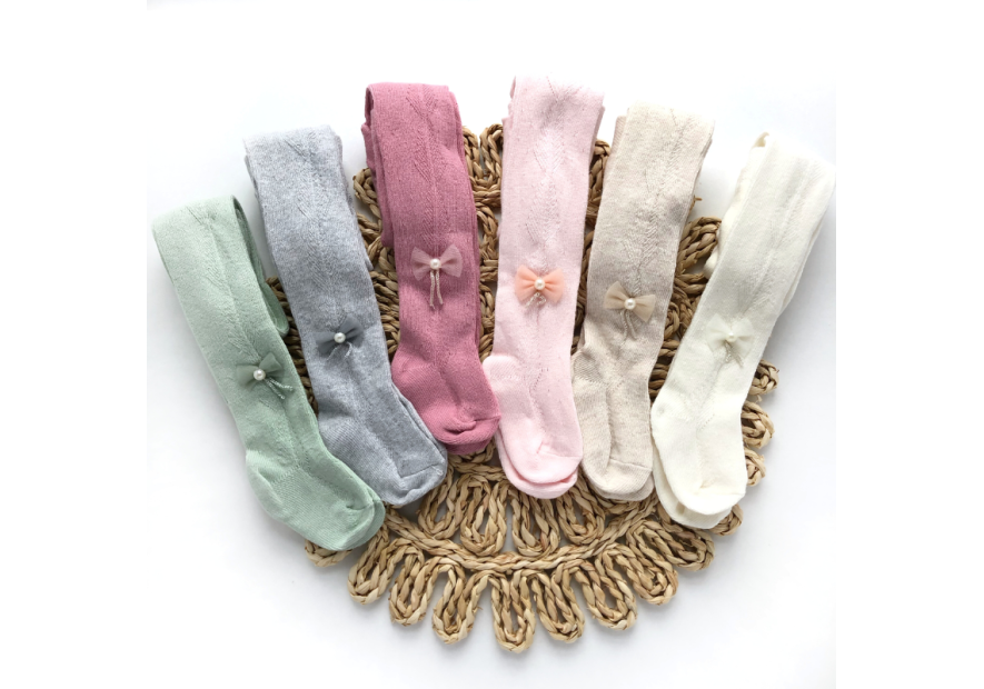 Rajstopy niemowlęce ażur NENA BEBE mix