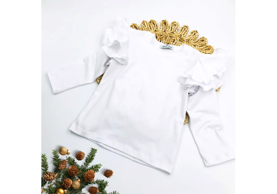 Bluzka dziecięca MOTYLEK biała