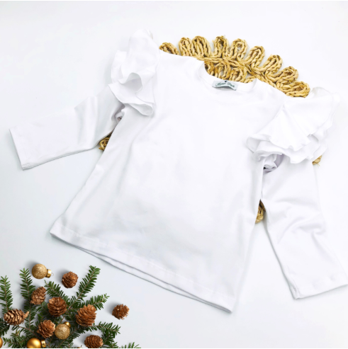 Bluzka dziecięca MOTYLEK biała