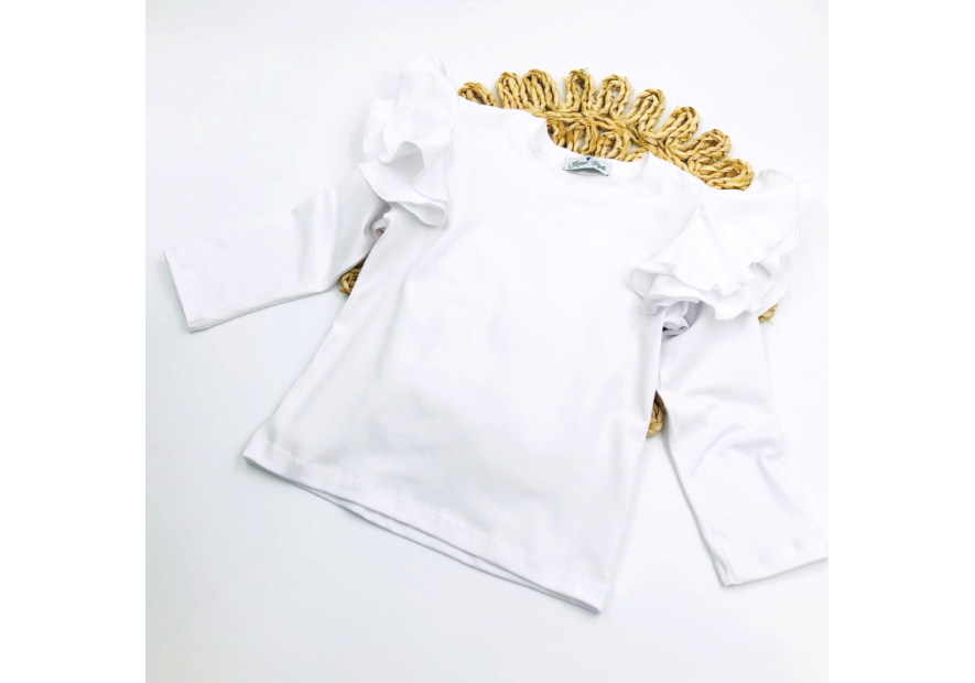 Bluzka dziecięca MOTYLEK biała