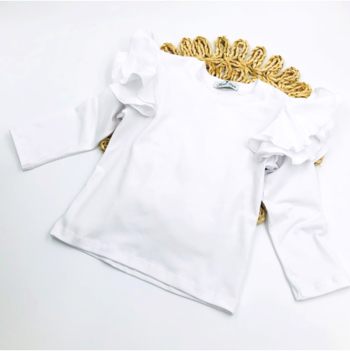 Bluzka dziecięca MOTYLEK biała