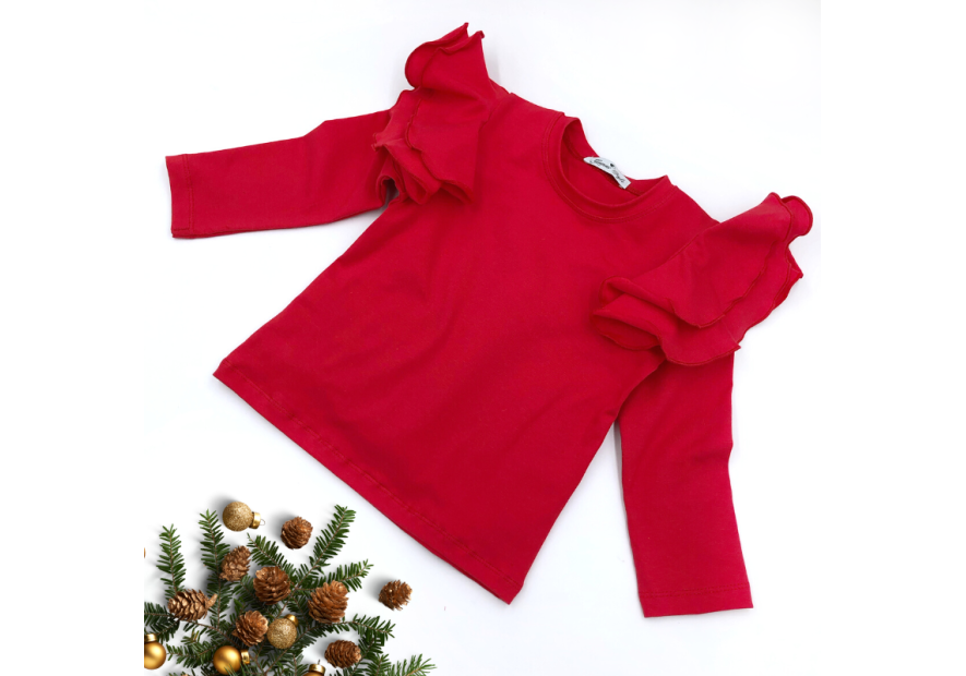 Bluzka dziecięca MOTYLEK czerwona