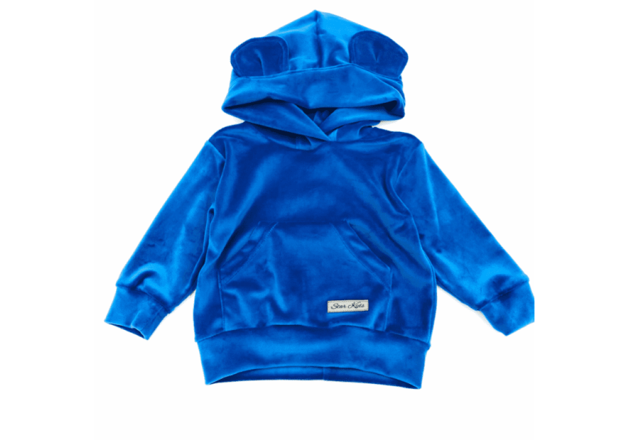 Dres welurowy z kapturem | Olympia Kids Style