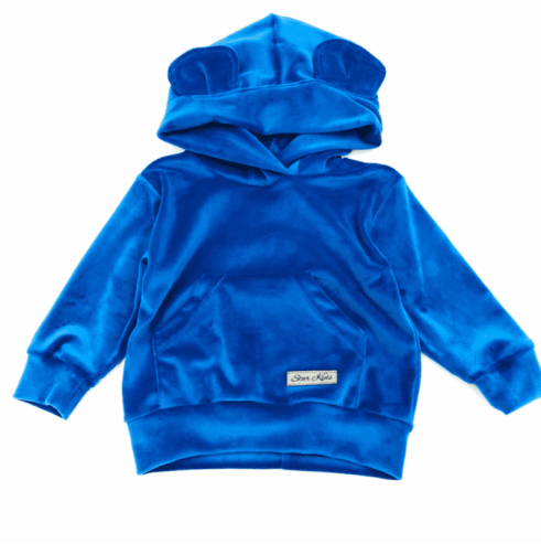 Dres welurowy z kapturem | Olympia Kids Style