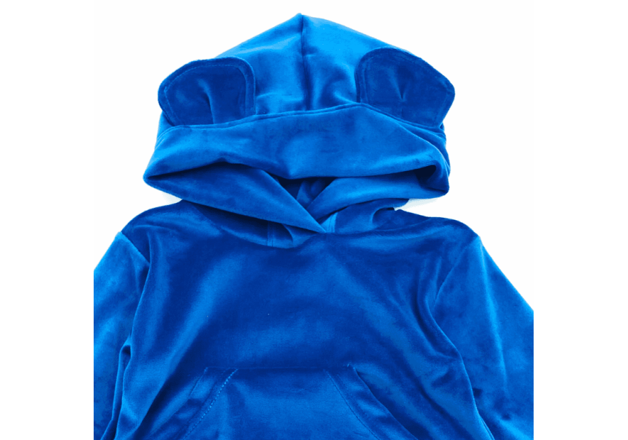 Dres welurowy z kapturem | Olympia Kids Style