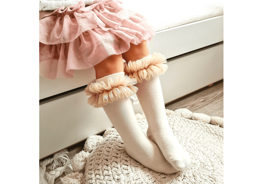 Podkolanówki TUTU – ecru