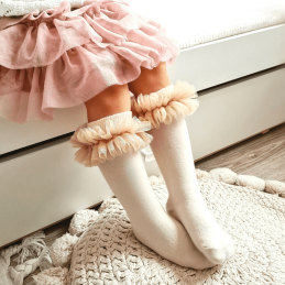 Podkolanówki TUTU – ecru