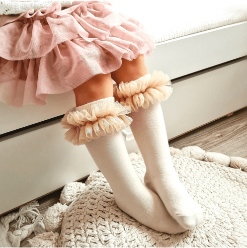 Podkolanówki TUTU – ecru