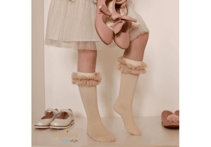 Podkolanówki TUTU – beż