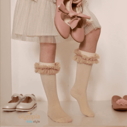 Podkolanówki TUTU – beż