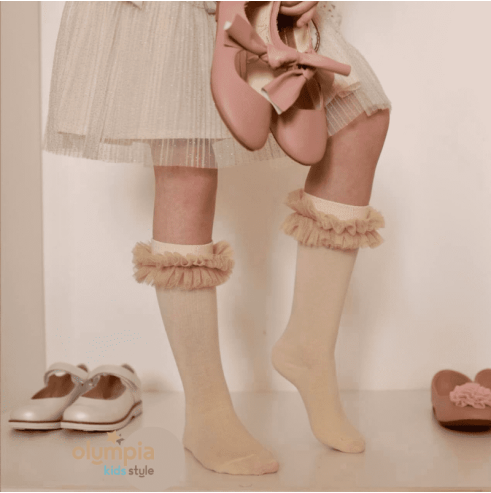 Podkolanówki TUTU – beż