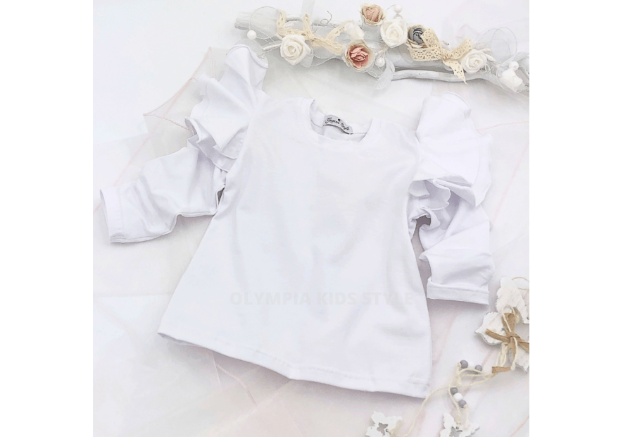 Bluzka z falbankami biała gamex