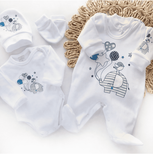 Bawełniana wyprawka dla niemowlaka 5-części