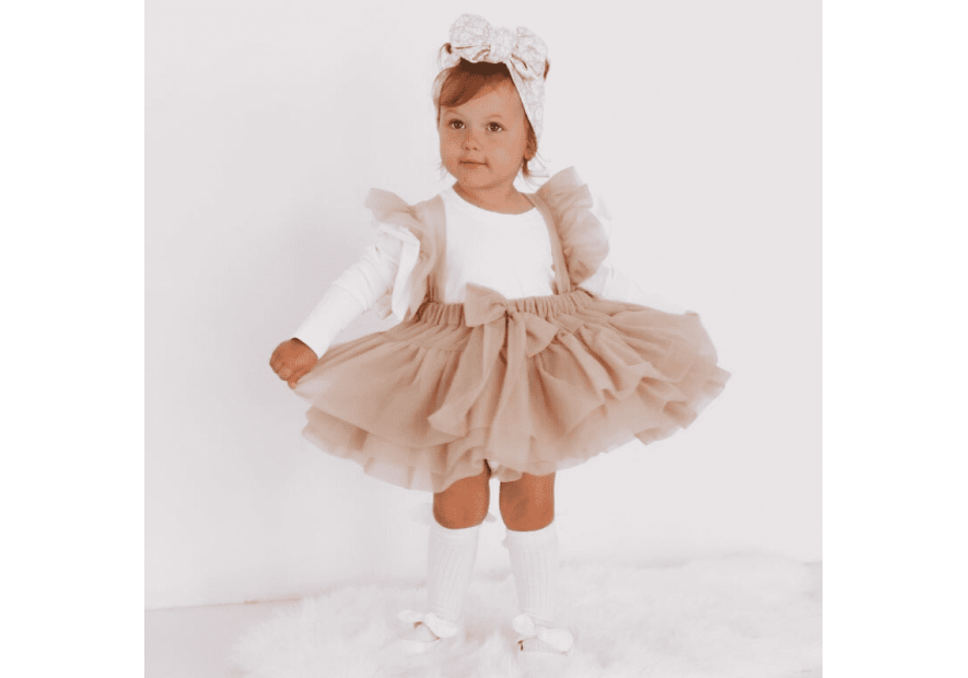 Spódniczka tiulowa na szelkach beż Bellarco