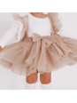 Spódniczka tiulowa na szelkach pudrowa| Olympia kids style