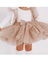 Spódniczka tiulowa na szelkach beż BLANKA Bellarco