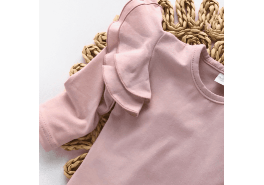 Body dziecięce z dużymi  falbankami białe| OLYMPIA KIDS STYLE