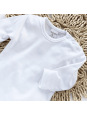 Białe body niemowlęce z długim rękawem  | OLYMPIA KIDS STYLE