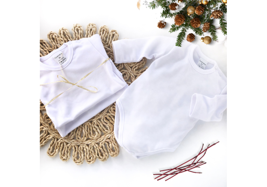 Białe body niemowlęce 100% bawełny  | OLYMPIA KIDS STYLE