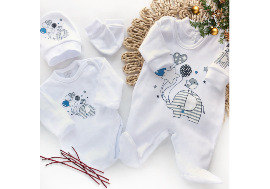 Bawełniana wyprawka dla niemowlaka 5-części