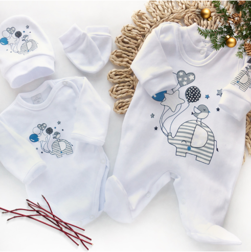 Bawełniana wyprawka dla niemowlaka 5-części