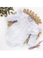 Body dziecięce z dużymi  falbankami białe| OLYMPIA KIDS STYLE