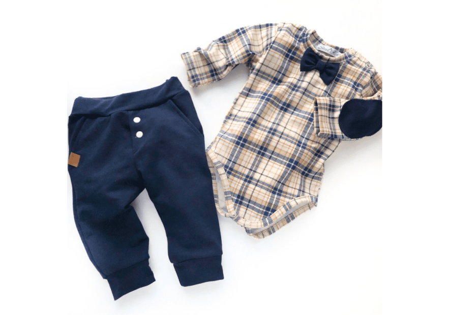 Elegancki komplet z muszką i spodenki | OLYMPIA KIDS STYLE