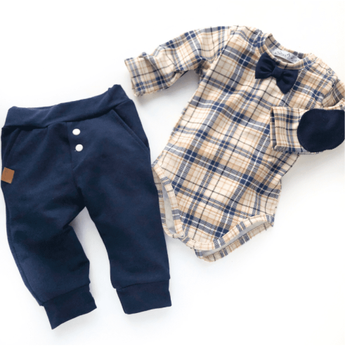 Elegancki komplet z muszką i spodenki | OLYMPIA KIDS STYLE