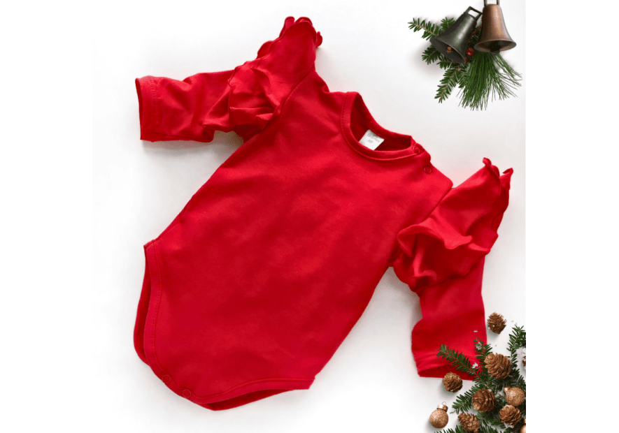 Body dziecięce  MOTYLEK czerwone