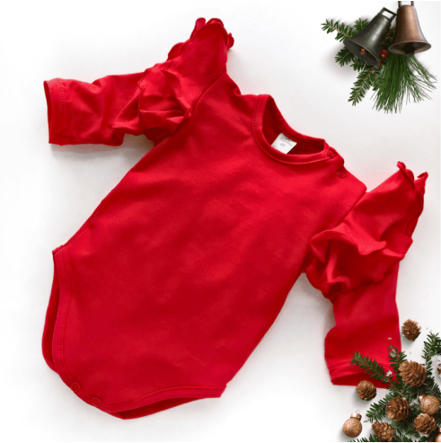 Body dziecięce  MOTYLEK czerwone