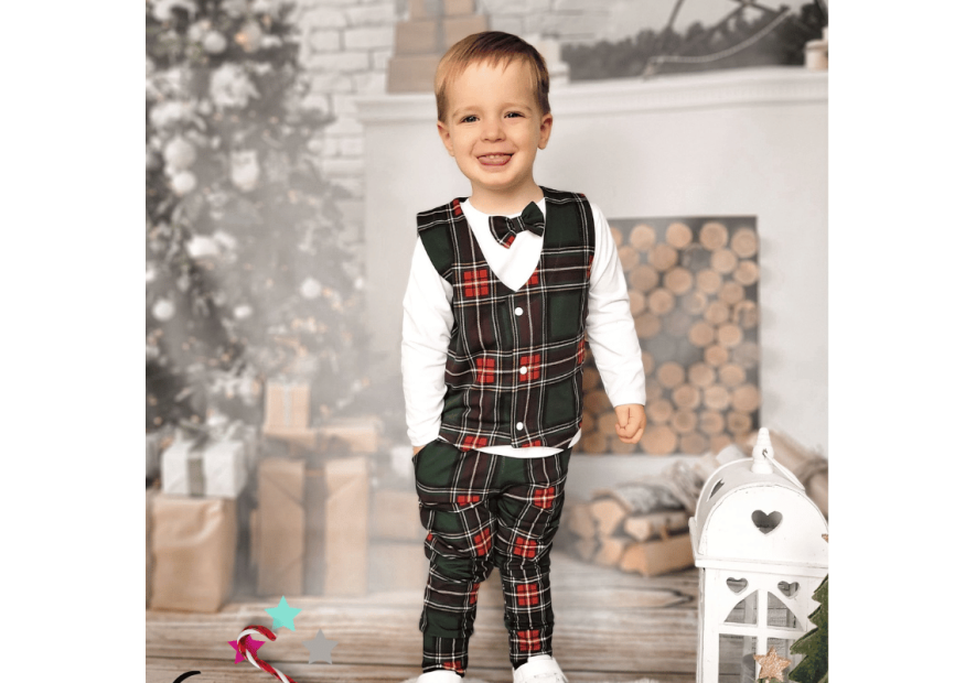 Body z muszką, kamizelką i spodenkami | OLYMPIA KIDS STYLE