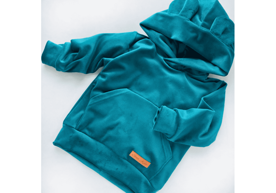 Dres welurowy z kapturem | Olympia Kids Style