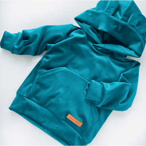 Dres welurowy z kapturem | Olympia Kids Style