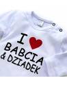 Body niemowlęce Babcia & Dziadek białe