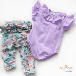 Bluzka z legginsami i ozdobnymi falbankami | Olympia Kids Style