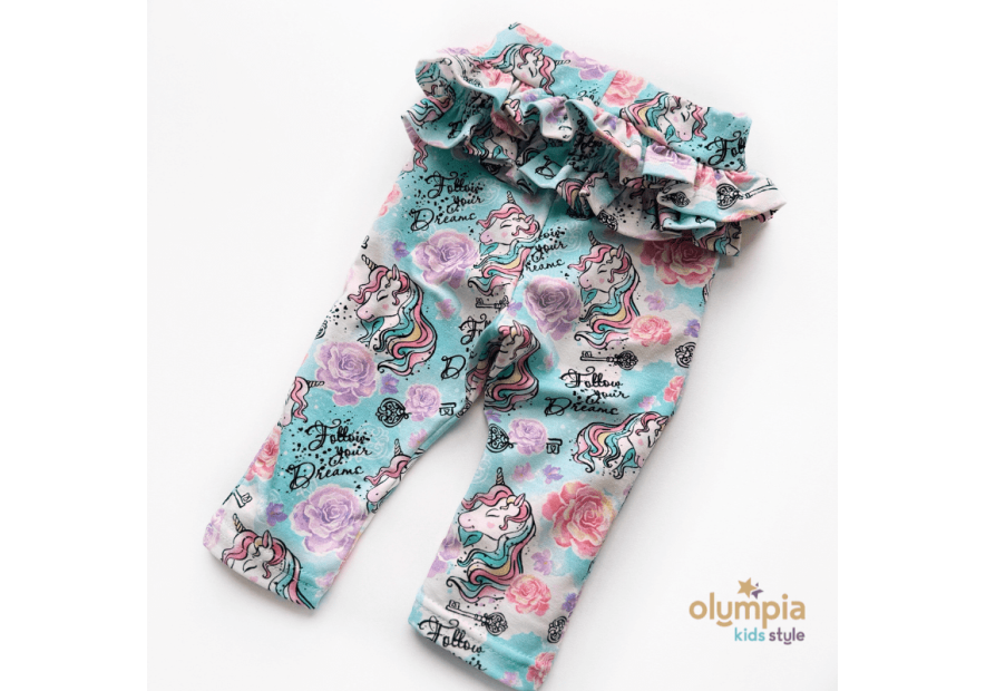 Bluzka z legginsami i ozdobnymi falbankami | Olympia Kids Style