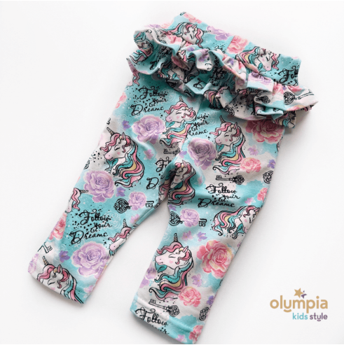 Bluzka z legginsami i ozdobnymi falbankami | Olympia Kids Style