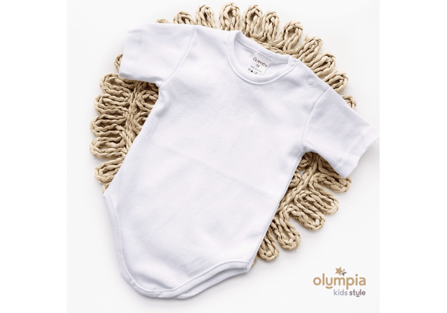 Białe body niemowlęce z długim rękawem  | OLYMPIA KIDS STYLE