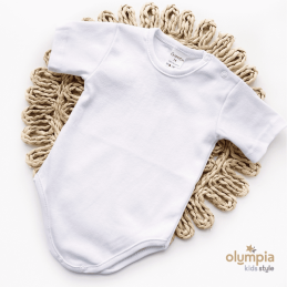Białe body niemowlęce z długim rękawem  | OLYMPIA KIDS STYLE
