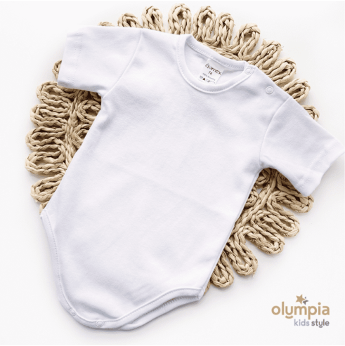 Białe body niemowlęce z długim rękawem  | OLYMPIA KIDS STYLE