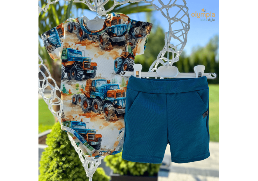 Komplet chłopięcy body i szorty JEEP |OLYMPIA KIDS STYLE