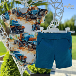 Komplet chłopięcy body i szorty JEEP |OLYMPIA KIDS STYLE