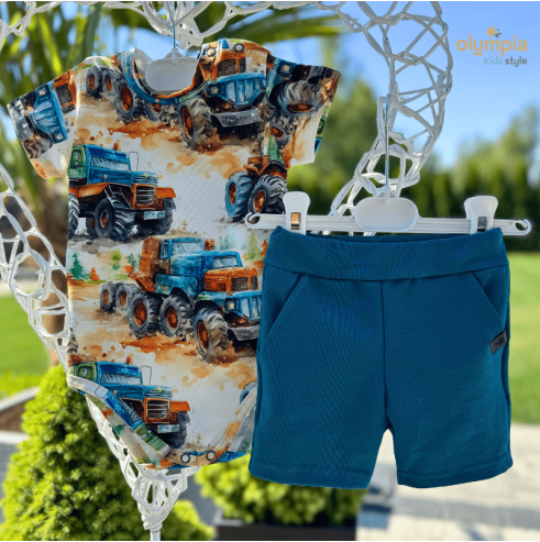 Komplet chłopięcy body i szorty JEEP |OLYMPIA KIDS STYLE