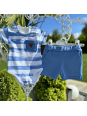 Komplet chłopięcy body i szorty  |OLYMPIA KIDS STYLE