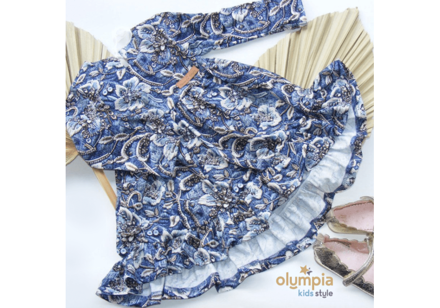 Bawełniana sukienka  dla dziewczynki | Olympia Kids Style