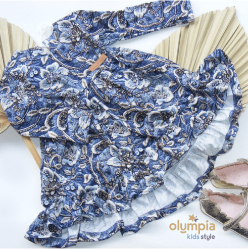 Bawełniana sukienka  dla dziewczynki | Olympia Kids Style