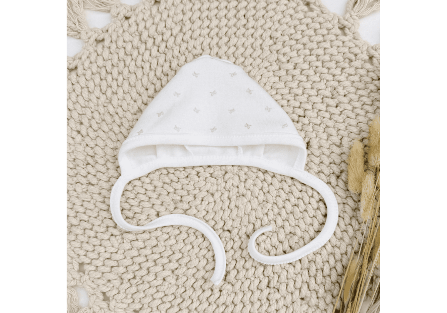 Czapka dla noworodka KOKARDKA