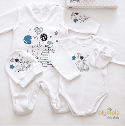 Bawełniana wyprawka dla niemowlaka 5-części